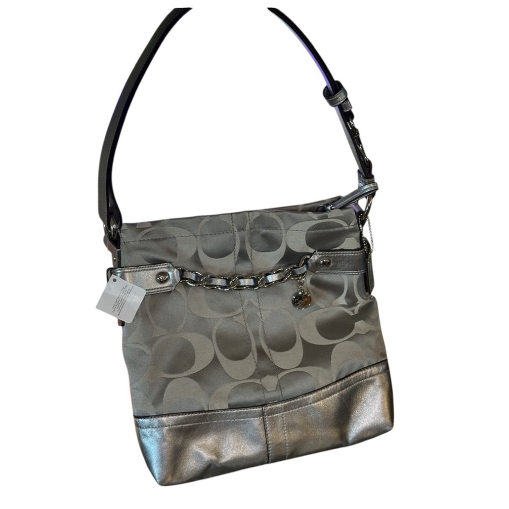 NWT - Coach Signature Sateen Chain Duffle. Retail $278.00